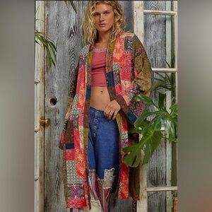 NEW POL Multicolor Patchwork Utility Jacket